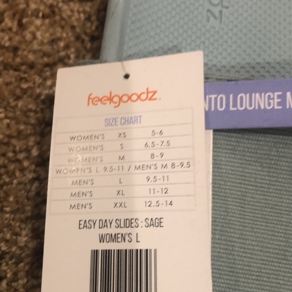 Feelgoodz /NWT/ Easy Day Slides Color: Sage/ Woman’s XS 5-6 & L 9.5-11 & - Picture 6 of 10
